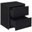 Table de chevet noire à 2 tiroirs avec lumières DEL et USB-325757793