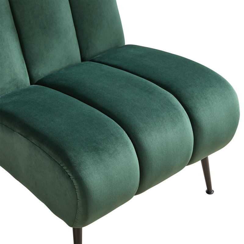 Fauteuil rembourré moderne de 24,4 po de largeur, Vert