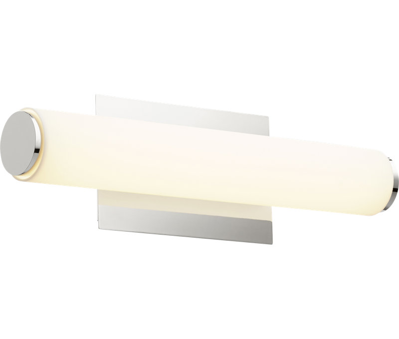 Delphine Dimmable LED Vanity, Polished Nickel w/ Matte White Acrylic
