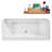 55" Streamline Soaking Freestanding Tub and Tray With Internal Drain-101697801