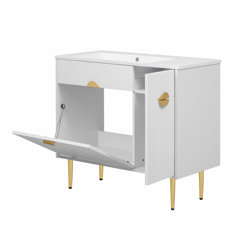 Meuble-lavabo 36 po avec lavabo en résine