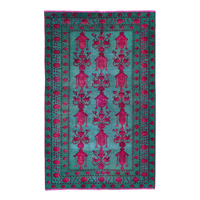 Handmade Over dyed Persian Hamadan rug 4'x 6'6"