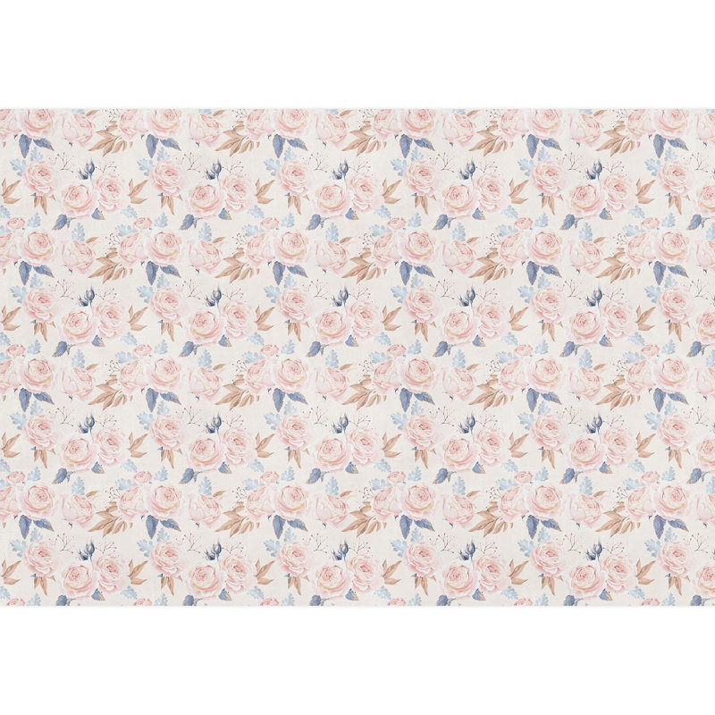 Bordure florale pelez et collez, L 100 po x l 144 po