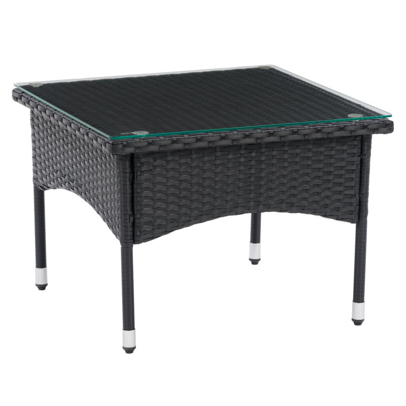 Aalliyah Square Metal Outdoor Side Table , 23'' in. W 23'' in. D
