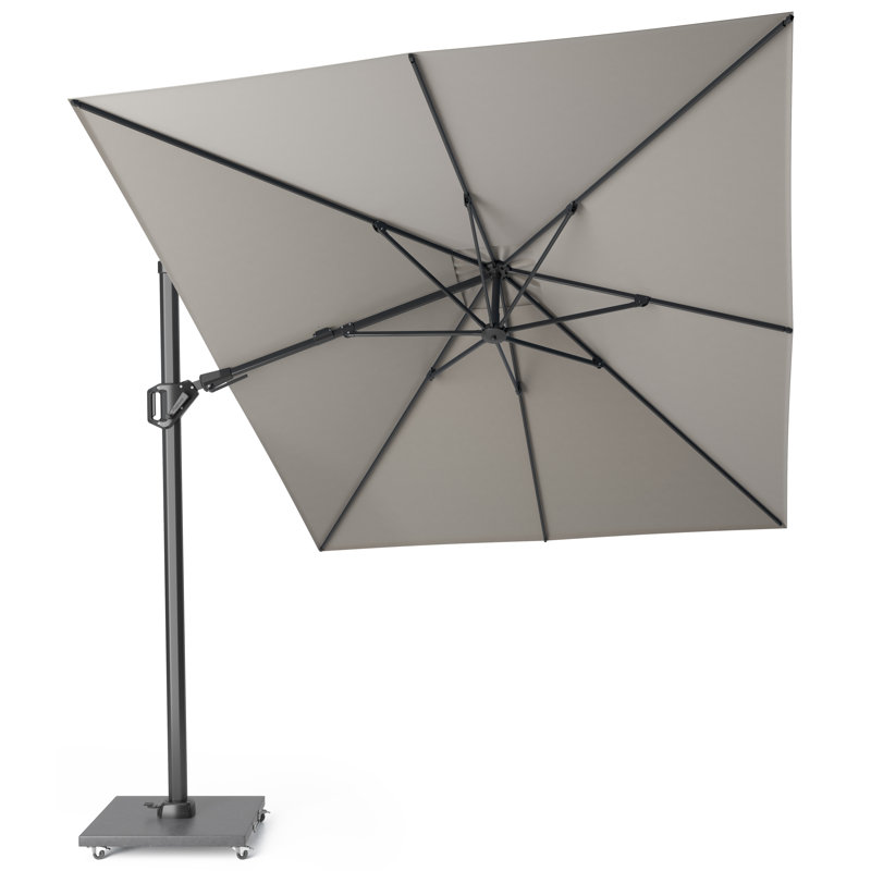Chasiti 350cm X 260cm Rectangular Cantilever Parasol, Light Grey