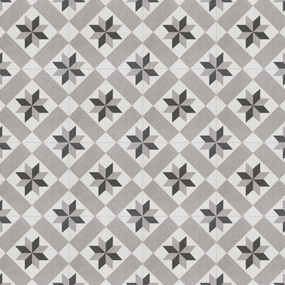 Carreau de mur et plancher en porcelaine à motif rétro 10 "x 10"