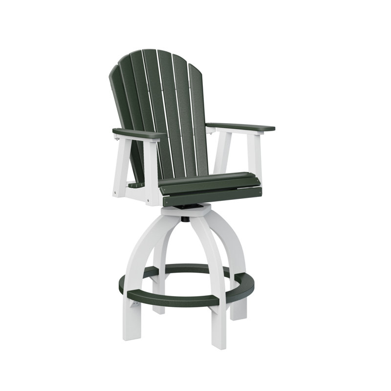 Berlin Gardens Comfo Back Swivel Bar Chair, 29.5", Antique Mahogany