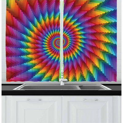 Abstract Tailored Kitchen Curtain