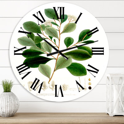 Vintage Botanicals IV - Horloge murale traditionnelle