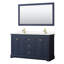Ensemble de meuble-lavabo double 60 "avec miroir Avery-97831851-97831853-97831857