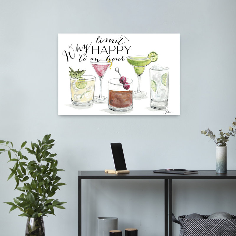 Cocktail Time, art contemporain, H 24 po x l 16 po