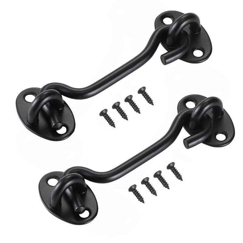 Hook And Eye Gate Latch 2 Pack Barn Door Latch Hook With Mounting Screws