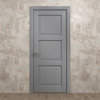 Interior Solid French Door | Ego 5010 | Single Regular Panel Frame Handle | Bathroom Bedroom Modern Doors