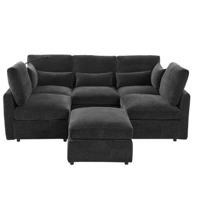 Chenille Modular Sectional Sofa Couch