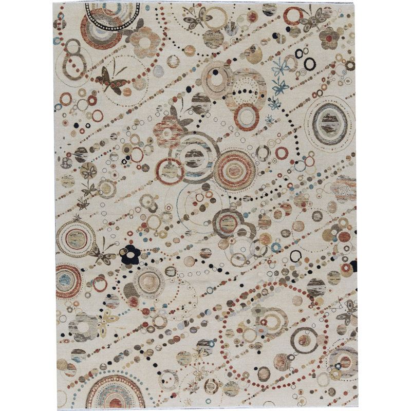 Brookhaven Abstract Area Rug in Ivory