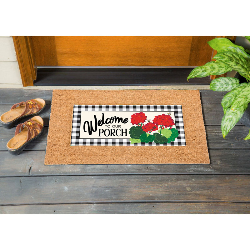 Welcome to Our Porch Rubber Outdoor Door Mat