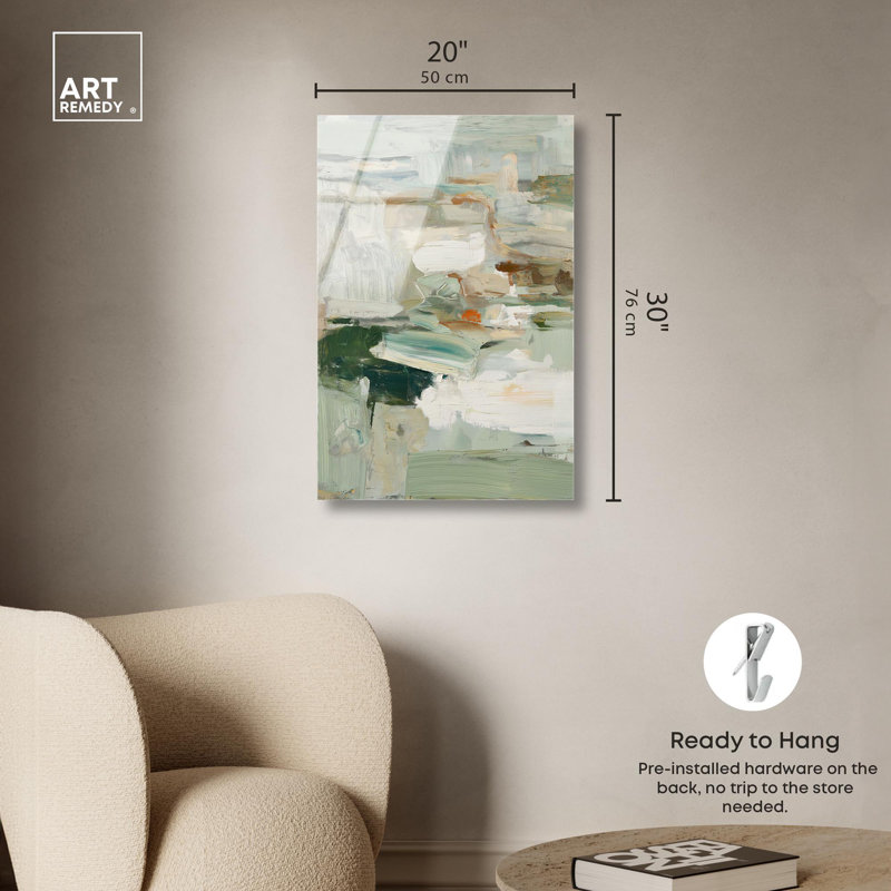 Décoration murale verte Hush Coastal Vibrancy I par Art Remedy, H 30 po x l 20 po