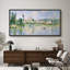 «Rustic Countryside Riverside Townscape Historic European Village», reproduction d'art sur toile-111176802-98041947