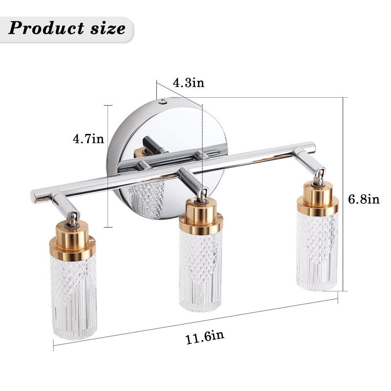 3 - Light Dimmable LED Vanity Light