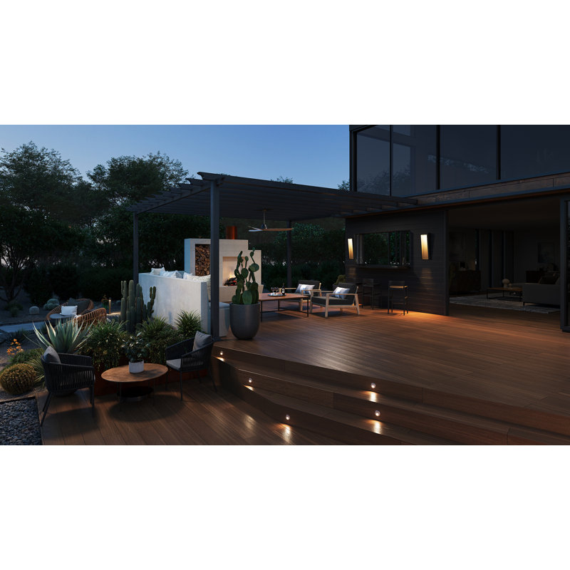 Taper LED Outdoor Flush Mount, Black