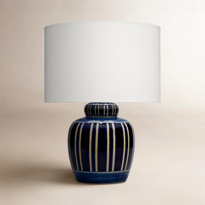 Mayolo Ceramic Table Lamp with Linen Shade