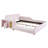 Upholstered Low Standard Bed with Bedside Desk and Round Stool, Mother & Child Bed-97691215-97691212