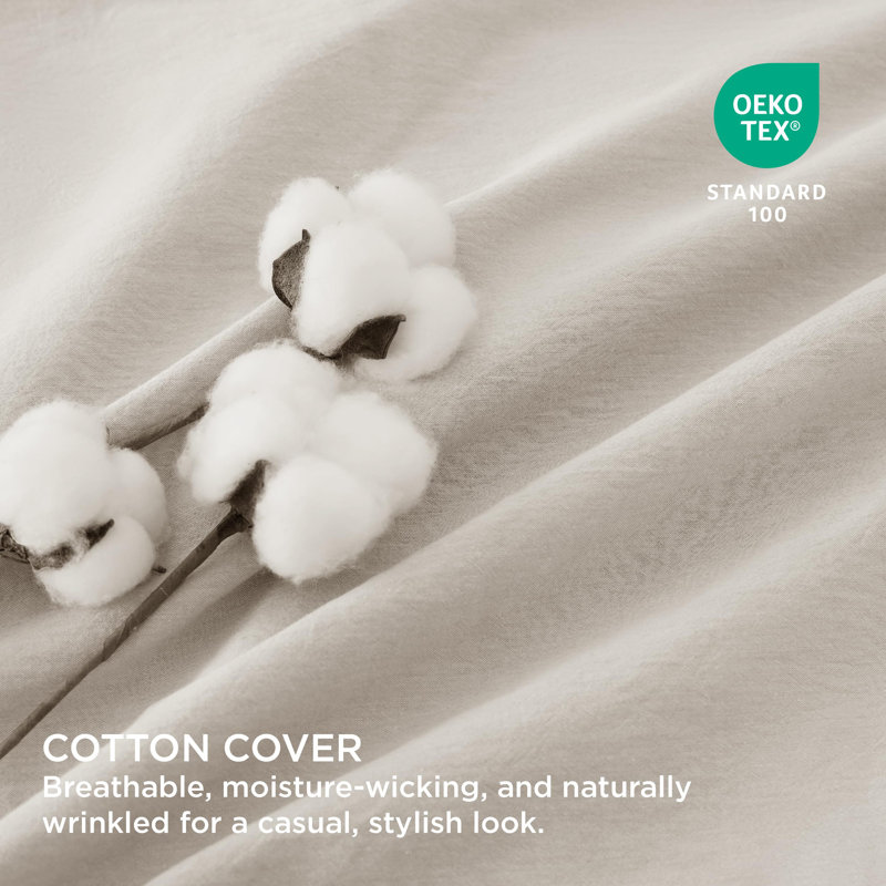 Best Seller Bedsure Cotton Fabric With Microfiber Inner Fill Comforter Set, 143TC, Cal King Comforter with 2 Pillowcases