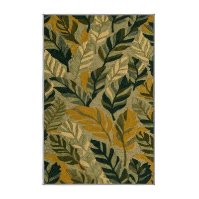  Tapis lavable vert légumes moutarde