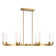 Del Mar 8-Light LED Chandelier in Warm Brass by Breegan Jane
