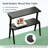 Wooden 2-Tier Side Table with Cherry Finish