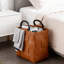 Panier de rangement tissé à la main - Panier à linge en cuir de grande capacité, Organisateur de jouets imperméable pour le salon, Corbeille à vêtements élégante pour la chambre à coucher