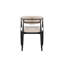 Fauteuil à dossier ouvert beige et noir (ensemble de 2)