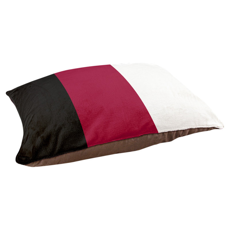 Coussin Designer, Grand (L 40 po x l 50 po), Noir / rouge / blanc