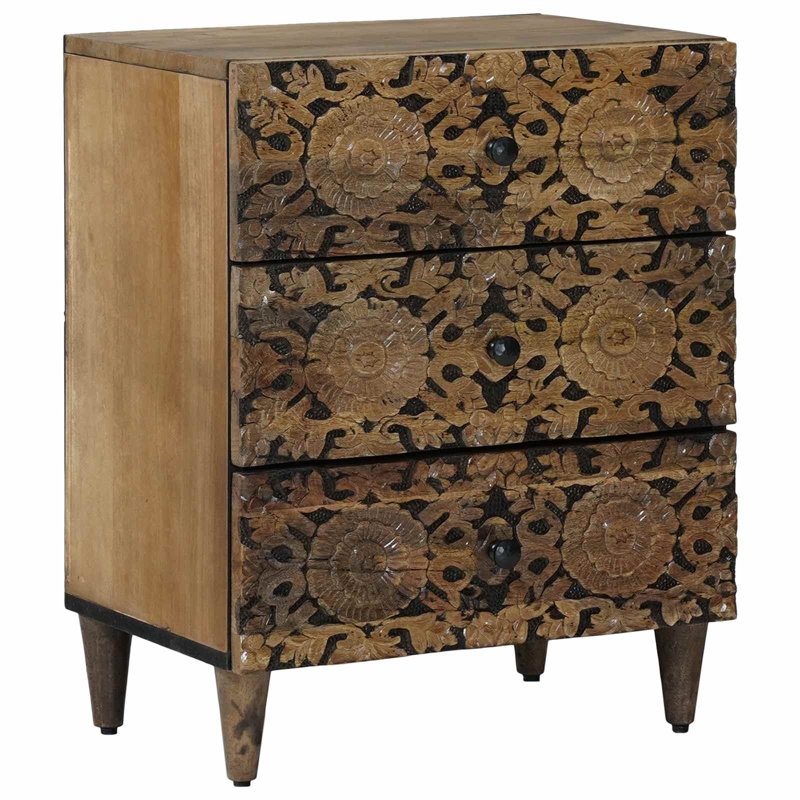 50cm W Solid Wood Bedside Table