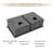 33" L x 19" W Undermount Double Bowl 50/50 Kitchen Sink Gunmetal Black 16 Gauge Stainless Steel Sink