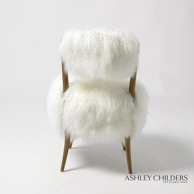 Hailey Chair-Mongolian Lamb-White