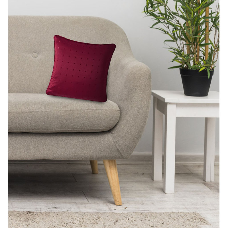 Norush Madison Geometric Scatter Cushion Cover With Filler Pad, 55cm H x 55cm W x 15cm D, Red