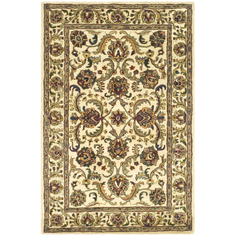 Tapis oriental en laine touffeté à la main, Rectangle 4 pi x 6 pi
