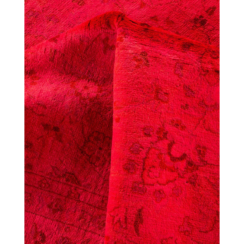 Tapis unique noué à la main Weirsky - rose Weirsky