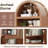 70.86''H Arched Storage Bookcase With Fluted Door And Drawer-1944152963