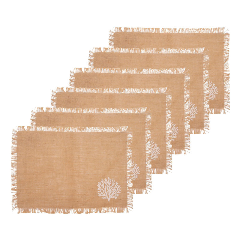 Ensemble de 6 napperons Nature Coral