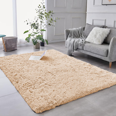 Tapis à poils longs 4X6 pour salon, chambre à coucher ou dortoir