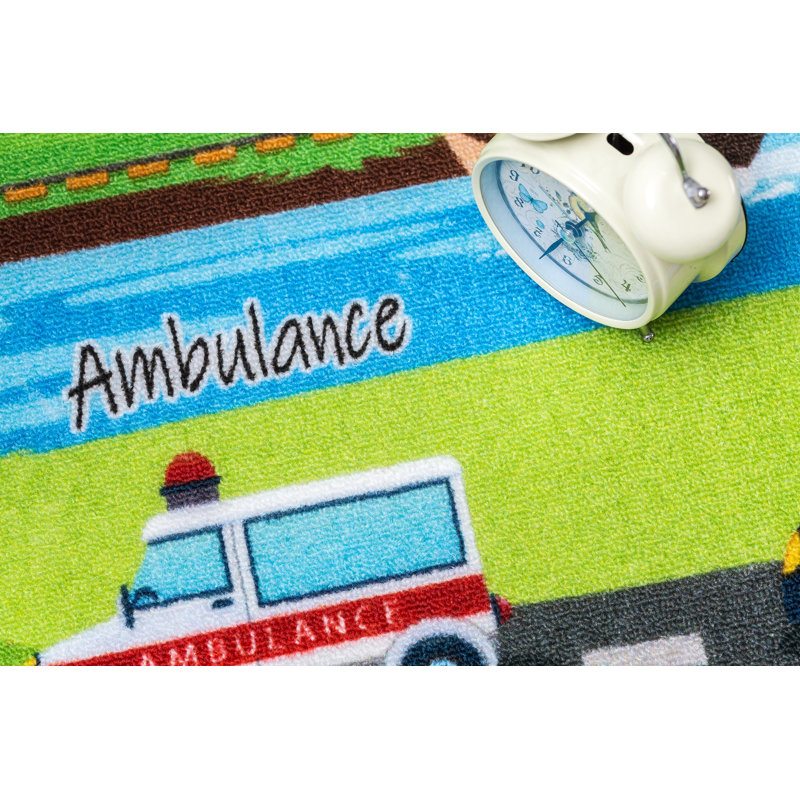 Tapis de transport Furnish my Place Johathan 764 | HD modes de transport pour enfants Éducatif | Salle de classe | Tapis de chambre de bébé | Multicolore
