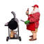  Figurine de Noël Fabrique, père Noël avec barbecue grill, 10,75 po (ensemble de 2)