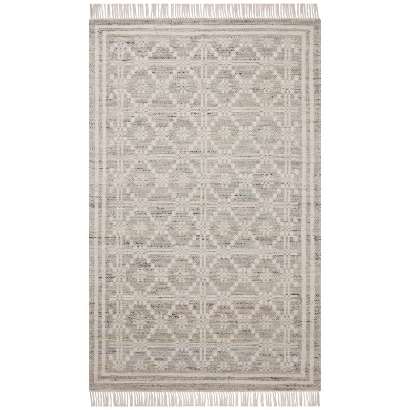 Angela Rose x Loloi Reversible Rivers Lagoon / Ivory Area Rug, Rectangle 8'6" x 11'6"