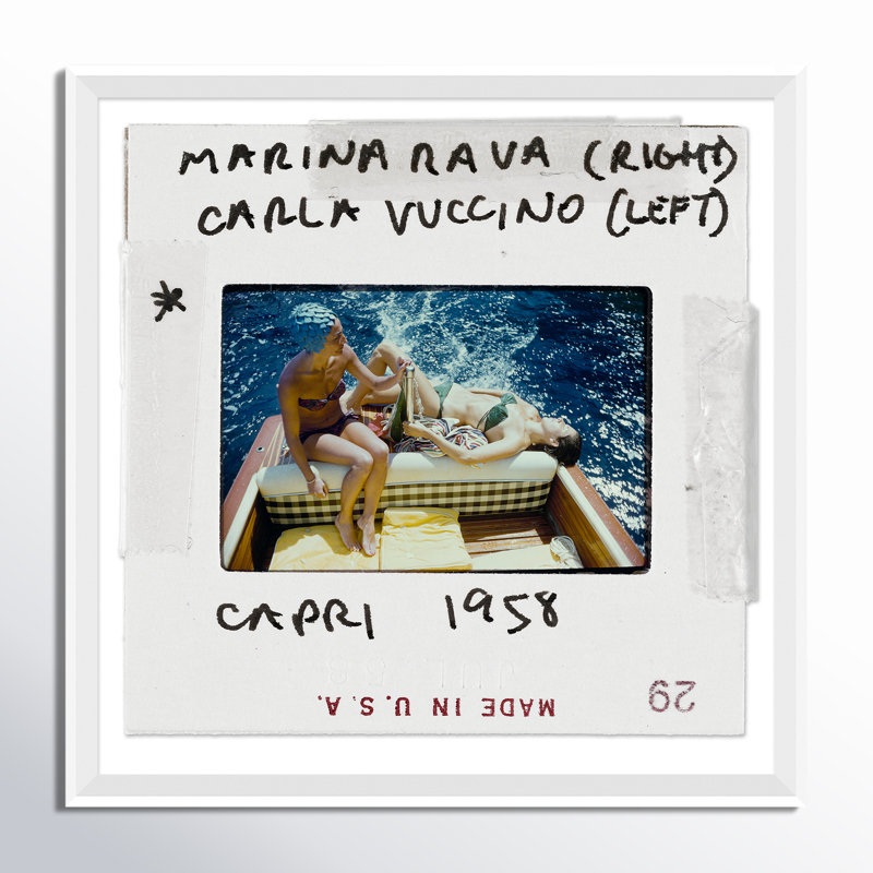 Vuccino And Rava - Slide, January 1, 1958 Print by Slim Aarons