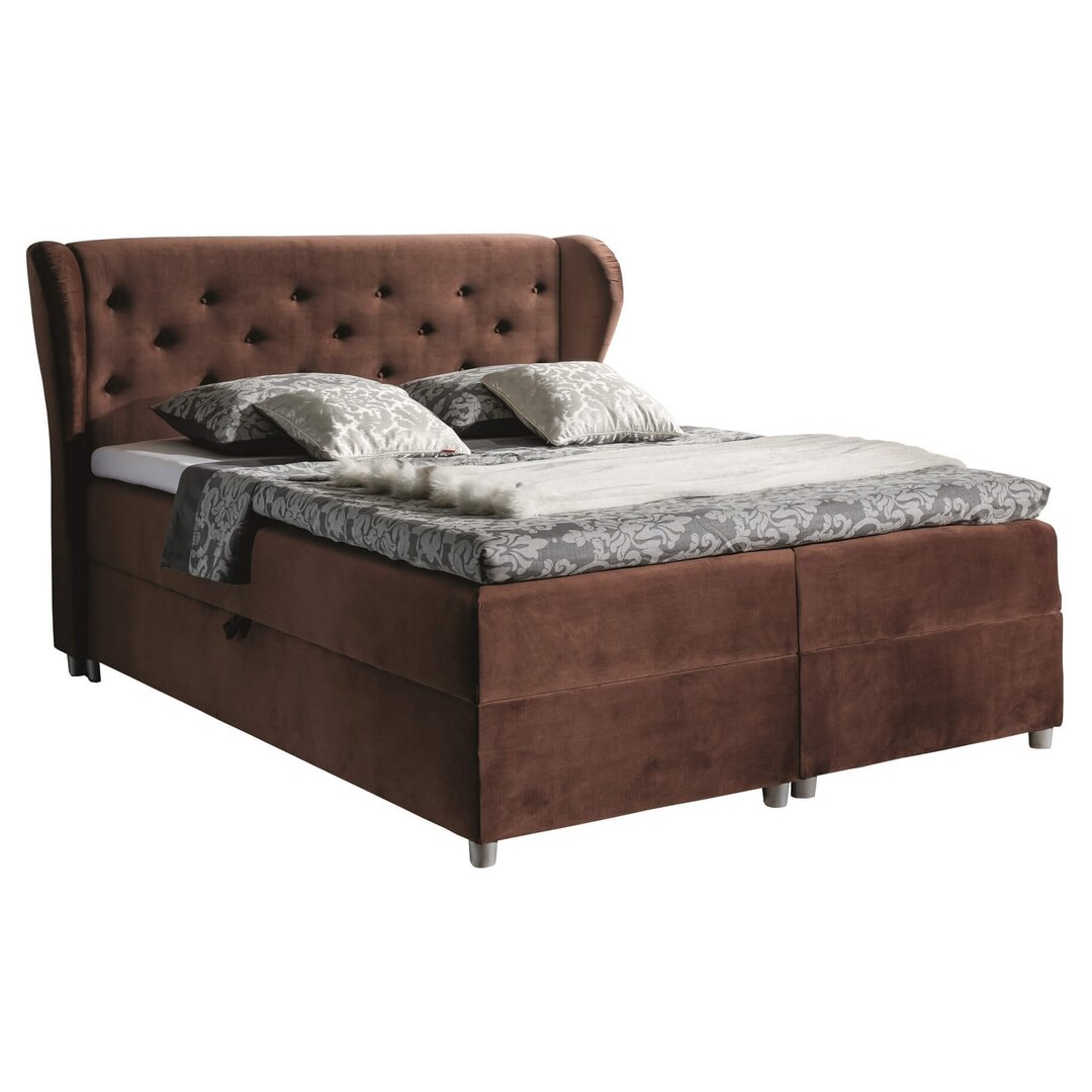 Boxspringbett Gendron mit Topper und Bettkasten