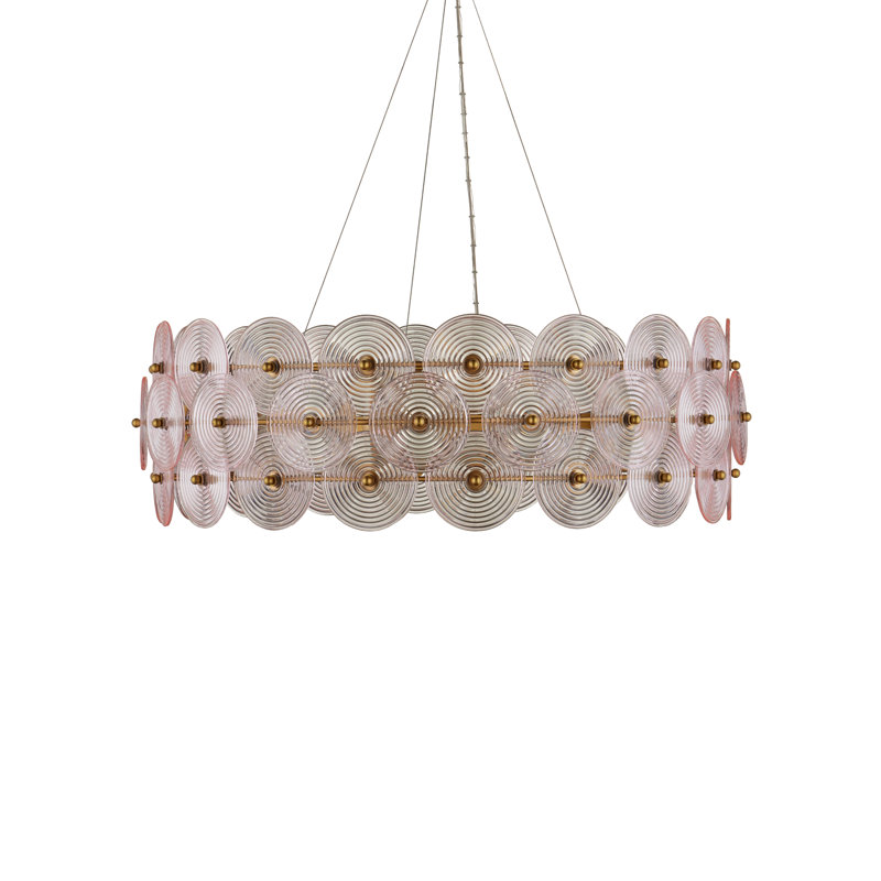 Lustre Whirlwind à 10 lumières, grand modèle, Pale Pink