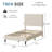 Chenille Fabric Platform Bed Bed Frame With Upholstered Headboard-772310711