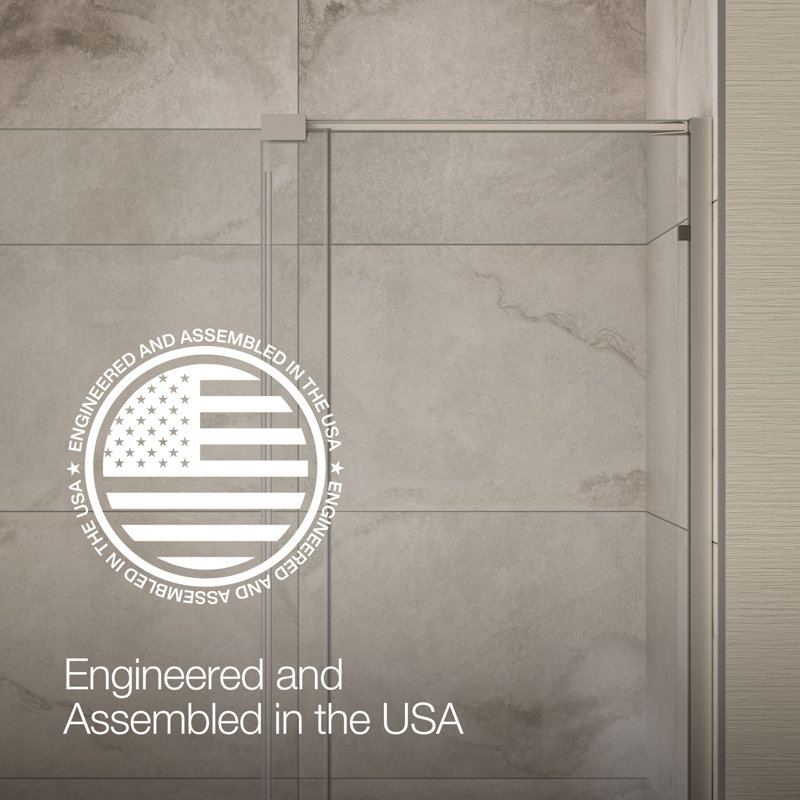 Echelon Sliding Shower Door, 71-3/4 In. H X 43-3/4 - 47-3/4 In. W, With 5/16 In. Thick Crystal Clear Glass